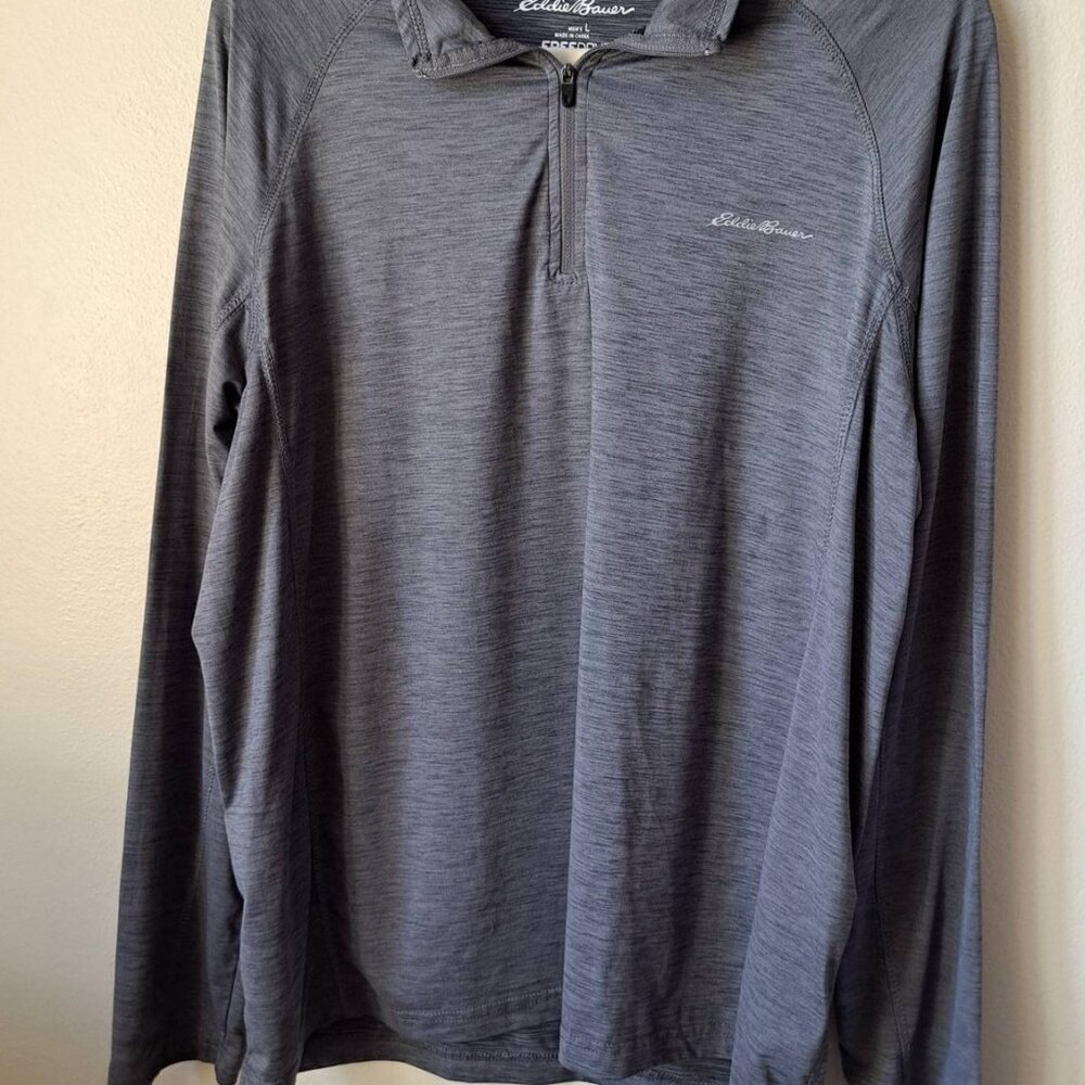 Eddie Bauer Freedry Mens Gray Long Sleeved Shirt Size L